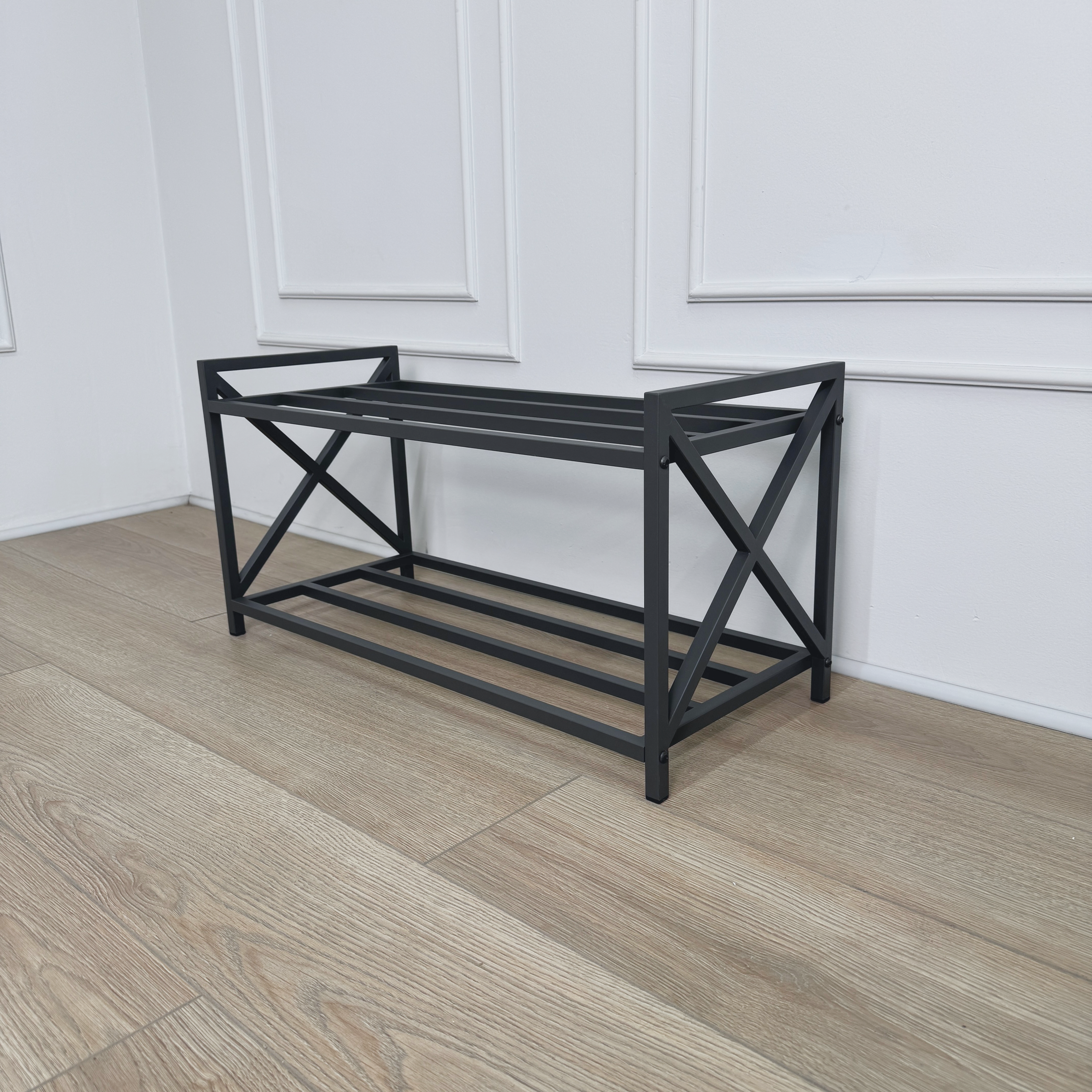 Unassembled Metal Shoe Rack Loft
