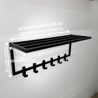 Loft Entryway Set – 2-Tier Metal Shoe Rack and Wall-Mounted Coat Rack