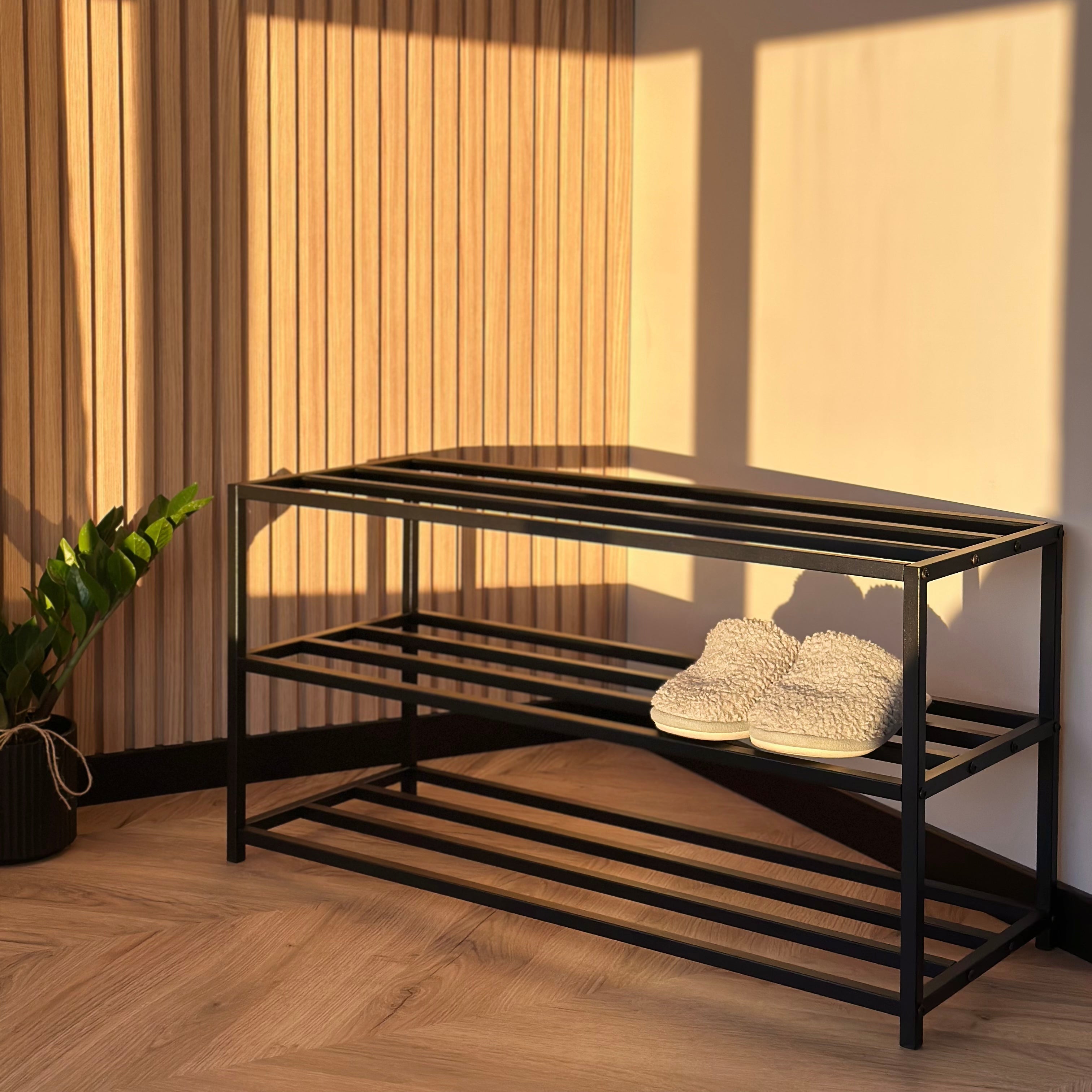 Compact Metal Shoe Rack