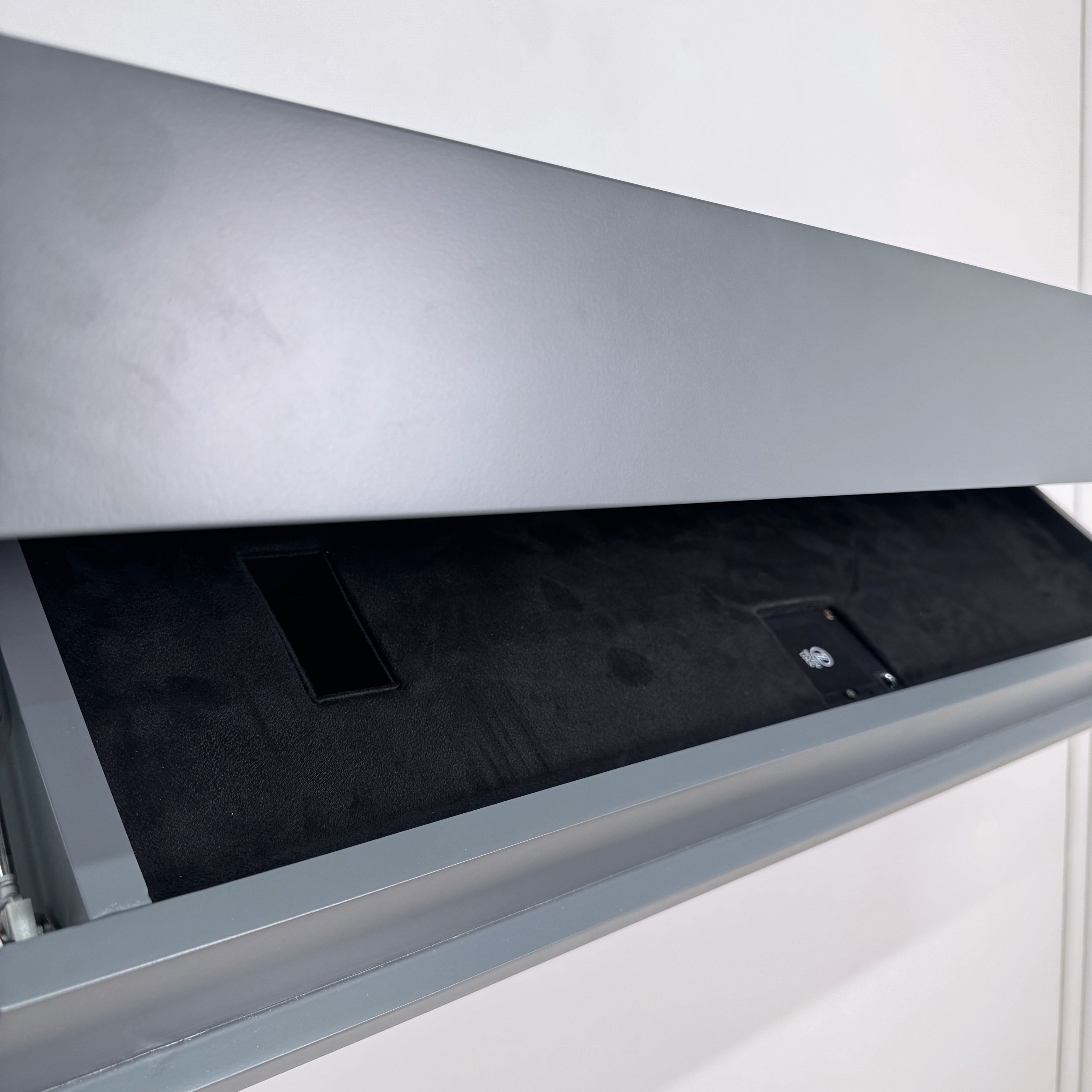 Stylish Wall Shelf with Built-In Safe