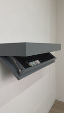 Stylish Wall Shelf with Built-In Safe