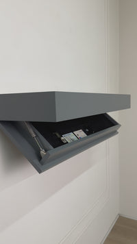 Stylish Wall Shelf with Built-In Safe